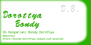dorottya bondy business card